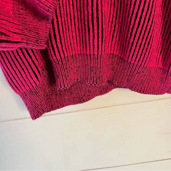 Pink & black ribbed  long sleeves sweater size XXL - Picture 4 of 7